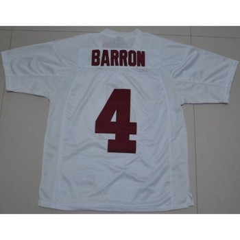Crimson Tide #4 Mark Barron White Stitched NCAA Jersey
