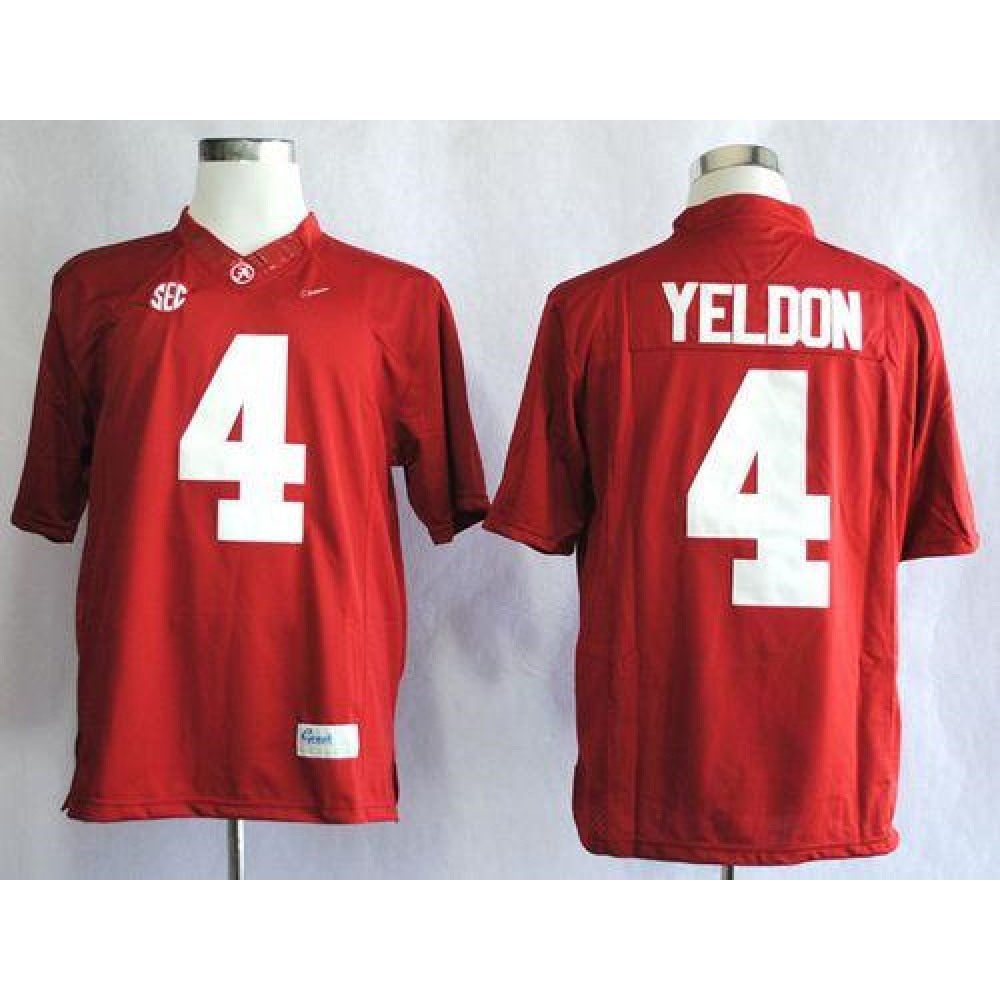 Crimson Tide #4 T.J Yeldon Red Limited Stitched NCAA Jersey