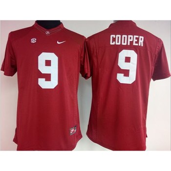 Crimson Tide #9 Amari Cooper Red Women's Stitched NCAA Jersey