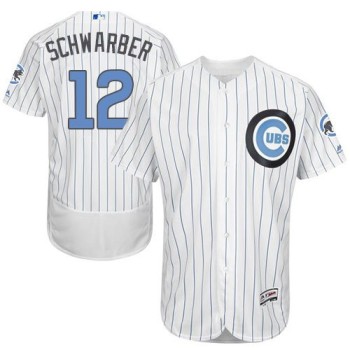 Cubs #12 Kyle Schwarber White(Blue Strip) Flexbase Authentic Collection 2016 Father's Day Stitched MLB Jersey Cubs #12 Kyle Schwarber White(Blue Strip) Flexbase Authentic Collection 2016 Father's Day Stitched MLB Jersey