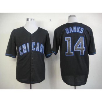 Cubs #14 Ernie Banks Black Fashion Stitched MLB Jersey Cubs #14 Ernie Banks Black Fashion Stitched MLB Jersey