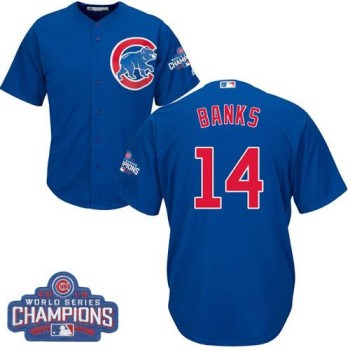 Cubs #14 Ernie Banks Blue Alternate 2016 World Series Champions Stitched Youth MLB Jersey Cubs #14 Ernie Banks Blue Alternate 2016 World Series Champions Stitched Youth MLB Jersey
