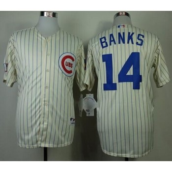 Cubs #14 Ernie Banks Cream 1969 Turn Back The Clock Stitched MLB Jersey Cubs #14 Ernie Banks Cream 1969 Turn Back The Clock Stitched MLB Jersey