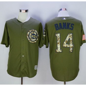 Cubs #14 Ernie Banks Green Camo New Cool Base Stitched MLB Jersey Cubs #14 Ernie Banks Green Camo New Cool Base Stitched MLB Jersey