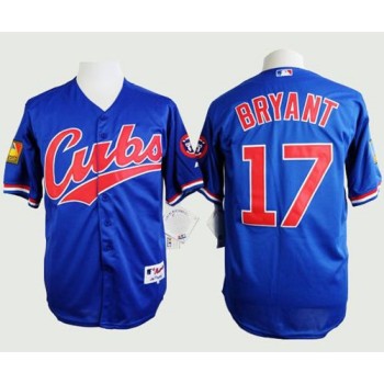 Cubs #17 Kris Bryant Blue 1994 Turn Back The Clock Stitched MLB Jersey Cubs #17 Kris Bryant Blue 1994 Turn Back The Clock Stitched MLB Jersey