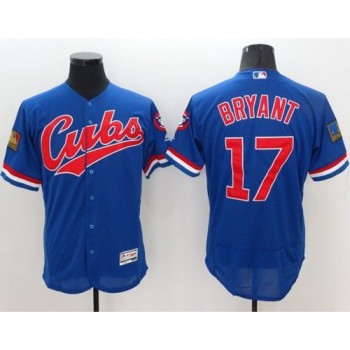 Cubs #17 Kris Bryant Blue Flexbase Authentic Collection 1994 Turn Back The Clock Stitched MLB Jersey Cubs #17 Kris Bryant Blue Flexbase Authentic Collection 1994 Turn Back The Clock Stitched MLB Jersey