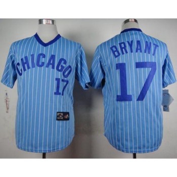 Cubs #17 Kris Bryant Blue(White Strip) Cooperstown Throwback Stitched MLB Jersey Cubs #17 Kris Bryant Blue(White Strip) Cooperstown Throwback Stitched MLB Jersey