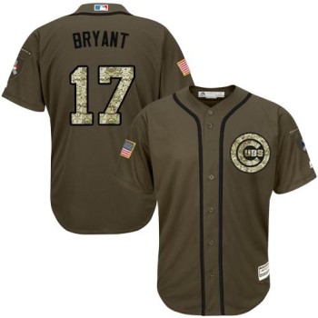 Cubs #17 Kris Bryant Green Salute to Service Stitched Youth MLB Jersey Cubs #17 Kris Bryant Green Salute to Service Stitched Youth MLB Jersey