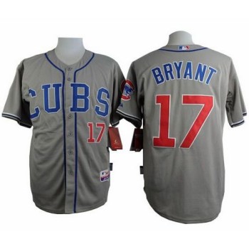 Cubs #17 Kris Bryant Grey Alternate Road Cool Base Stitched MLB Jersey Cubs #17 Kris Bryant Grey Alternate Road Cool Base Stitched MLB Jersey