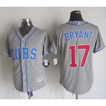 Cubs #17 Kris Bryant Grey Alternate Road New Cool Base Stitched MLB Jersey Cubs #17 Kris Bryant Grey Alternate Road New Cool Base Stitched MLB Jersey