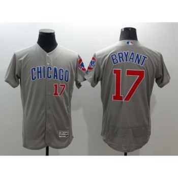 Cubs #17 Kris Bryant Grey Flexbase Authentic Collection Road Stitched MLB Jersey Cubs #17 Kris Bryant Grey Flexbase Authentic Collection Road Stitched MLB Jersey