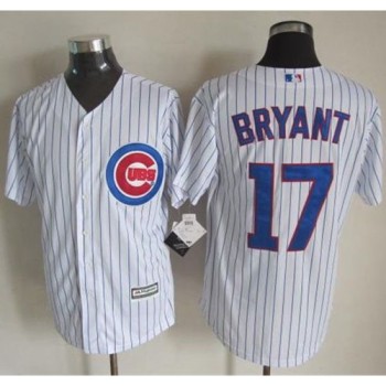 Cubs #17 Kris Bryant White Strip New Cool Base Stitched MLB Jersey Cubs #17 Kris Bryant White Strip New Cool Base Stitched MLB Jersey