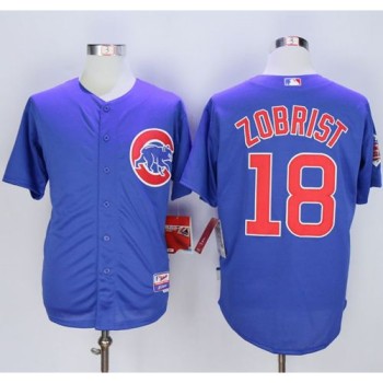 Cubs #18 Ben Zobrist Blue Alternate Cool Base Stitched MLB Jersey Cubs #18 Ben Zobrist Blue Alternate Cool Base Stitched MLB Jersey