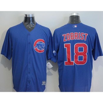 Cubs #18 Ben Zobrist Blue New Cool Base Stitched MLB Jersey Cubs #18 Ben Zobrist Blue New Cool Base Stitched MLB Jersey
