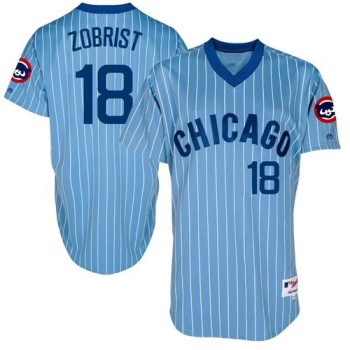 Cubs #18 Ben Zobrist Blue(White Strip) Cooperstown Throwback Stitched MLB Jersey Cubs #18 Ben Zobrist Blue(White Strip) Cooperstown Throwback Stitched MLB Jersey