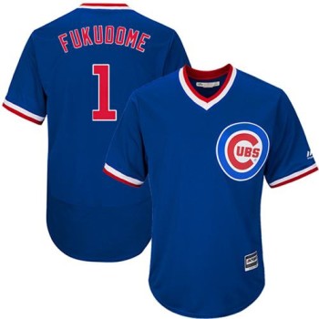 Cubs #1 Kosuke Fukudome Blue Flexbase Authentic Collection Cooperstown Stitched MLB Jersey Cubs #1 Kosuke Fukudome Blue Flexbase Authentic Collection Cooperstown Stitched MLB Jersey