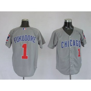 Cubs #1 Kosuke Fukudome Stitched Grey MLB Jersey Cubs #1 Kosuke Fukudome Stitched Grey MLB Jersey
