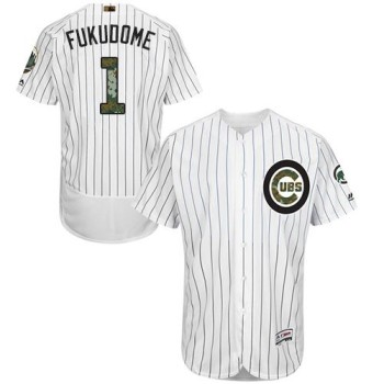 Cubs #1 Kosuke Fukudome White(Blue Strip) Flexbase Authentic Collection 2016 Memorial Day Stitched MLB Jersey Cubs #1 Kosuke Fukudome White(Blue Strip) Flexbase Authentic Collection 2016 Memorial Day Stitched MLB Jersey
