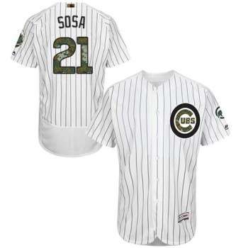 Cubs #21 Sammy Sosa White(Blue Strip) Flexbase Authentic Collection 2016 Memorial Day Stitched MLB Jersey Cubs #21 Sammy Sosa White(Blue Strip) Flexbase Authentic Collection 2016 Memorial Day Stitched MLB Jersey