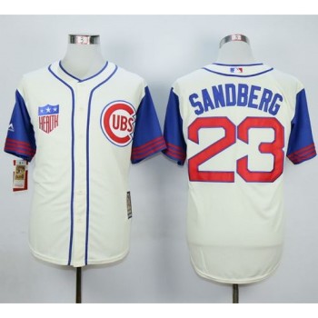 Cubs #23 Ryne Sandberg Cream/Blue 1942 Turn Back The Clock Stitched MLB Jersey Cubs #23 Ryne Sandberg Cream/Blue 1942 Turn Back The Clock Stitched MLB Jersey