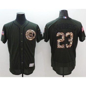 Cubs #23 Ryne Sandberg Green Flexbase Authentic Collection Salute to Service Stitched MLB Jersey Cubs #23 Ryne Sandberg Green Flexbase Authentic Collection Salute to Service Stitched MLB Jersey
