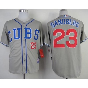 Cubs #23 Ryne Sandberg Grey Alternate Road Cool Base Stitched MLB Jersey Cubs #23 Ryne Sandberg Grey Alternate Road Cool Base Stitched MLB Jersey