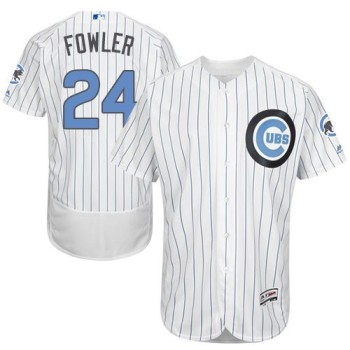 Cubs #24 Dexter Fowler White(Blue Strip) Flexbase Authentic Collection 2016 Father's Day Stitched MLB Jersey Cubs #24 Dexter Fowler White(Blue Strip) Flexbase Authentic Collection 2016 Father's Day Stitched MLB Jersey