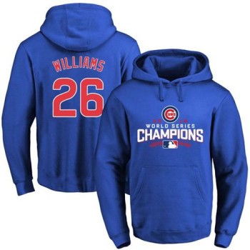 Cubs #26 Billy Williams Blue 2016 World Series Champions Pullover MLB Hoodie Cubs #26 Billy Williams Blue 2016 World Series Champions Pullover MLB Hoodie