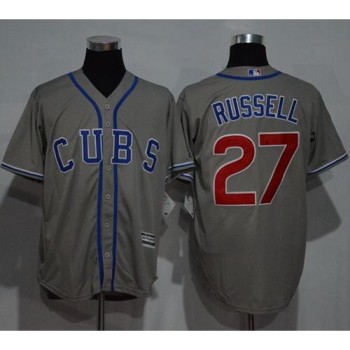 Cubs #27 Addison Russell Grey New Cool Base Alternate Road Stitched MLB Jersey Cubs #27 Addison Russell Grey New Cool Base Alternate Road Stitched MLB Jersey