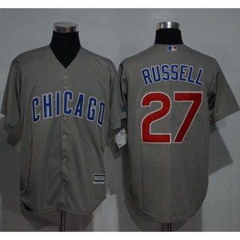 Cubs #27 Addison Russell Grey New Cool Base Stitched MLB Jersey Cubs #27 Addison Russell Grey New Cool Base Stitched MLB Jersey