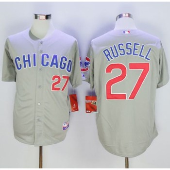 Cubs #27 Addison Russell Grey Road Cool Base Stitched MLB Jersey Cubs #27 Addison Russell Grey Road Cool Base Stitched MLB Jersey