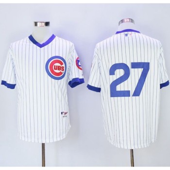 Cubs #27 Addison Russell White 1988 Turn Back The Clock Stitched MLB Jersey Cubs #27 Addison Russell White 1988 Turn Back The Clock Stitched MLB Jersey