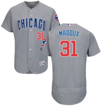 Cubs #31 Greg Maddux Grey Flexbase Authentic Collection Road Stitched MLB Jersey Cubs #31 Greg Maddux Grey Flexbase Authentic Collection Road Stitched MLB Jersey