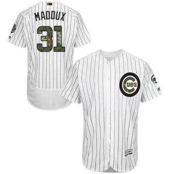 Cubs #31 Greg Maddux White(Blue Strip) Flexbase Authentic Collection 2016 Memorial Day Stitched MLB Jersey Cubs #31 Greg Maddux White(Blue Strip) Flexbase Authentic Collection 2016 Memorial Day Stitched MLB Jersey