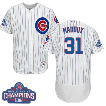 Cubs #31 Greg Maddux White Flexbase Authentic Collection 2016 World Series Champions Stitched MLB Jersey Cubs #31 Greg Maddux White Flexbase Authentic Collection 2016 World Series Champions Stitched MLB Jersey