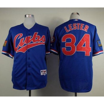 Cubs #34 Jon Lester Blue 1994 Turn Back The Clock Stitched MLB Jersey Cubs #34 Jon Lester Blue 1994 Turn Back The Clock Stitched MLB Jersey