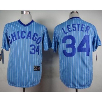 Cubs #34 Jon Lester Blue(White Strip) Cooperstown Throwback Stitched MLB Jersey Cubs #34 Jon Lester Blue(White Strip) Cooperstown Throwback Stitched MLB Jersey