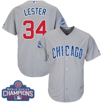 Cubs #34 Jon Lester Grey Road 2016 World Series Champions Stitched Youth MLB Jersey Cubs #34 Jon Lester Grey Road 2016 World Series Champions Stitched Youth MLB Jersey