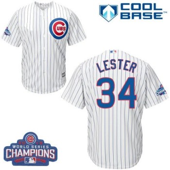 Cubs #34 Jon Lester White Home 2016 World Series Champions Stitched Youth MLB Jersey Cubs #34 Jon Lester White Home 2016 World Series Champions Stitched Youth MLB Jersey