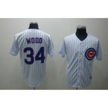 Cubs #34 Kerry Wood Stitched 3-Patch White MLB Jersey Cubs #34 Kerry Wood Stitched 3-Patch White MLB Jersey