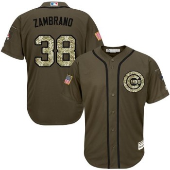 Cubs #38 Carlos Zambrano Green Salute to Service Stitched MLB Jersey Cubs #38 Carlos Zambrano Green Salute to Service Stitched MLB Jersey