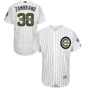 Cubs #38 Carlos Zambrano White(Blue Strip) Flexbase Authentic Collection 2016 Memorial Day Stitched MLB Jersey Cubs #38 Carlos Zambrano White(Blue Strip) Flexbase Authentic Collection 2016 Memorial Day Stitched MLB Jersey