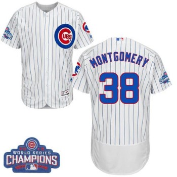 Cubs #38 Mike Montgomery White Flexbase Authentic Collection 2016 World Series Champions Stitched MLB Jersey Cubs #38 Mike Montgomery White Flexbase Authentic Collection 2016 World Series Champions Stitched MLB Jersey