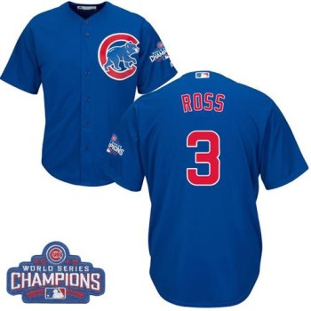 Cubs #3 David Ross Blue Alternate 2016 World Series Champions Stitched Youth MLB Jersey Cubs #3 David Ross Blue Alternate 2016 World Series Champions Stitched Youth MLB Jersey