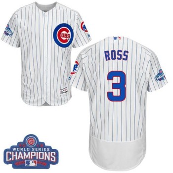 Cubs #3 David Ross White(Blue Strip) Flexbase Authentic Collection 2016 World Series Champions Stitched MLB Jersey Cubs #3 David Ross White(Blue Strip) Flexbase Authentic Collection 2016 World Series Champions Stitched MLB Jersey