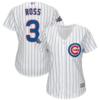 Cubs #3 David Ross White(Blue Strip) Home Women's Stitched MLB Jersey Cubs #3 David Ross White(Blue Strip) Home Women's Stitched MLB Jersey