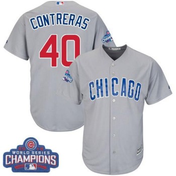 Cubs #40 Willson Contreras Grey Road 2016 World Series Champions Stitched Youth MLB Jersey Cubs #40 Willson Contreras Grey Road 2016 World Series Champions Stitched Youth MLB Jersey
