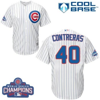 Cubs #40 Willson Contreras White Home 2016 World Series Champions Stitched Youth MLB Jersey Cubs #40 Willson Contreras White Home 2016 World Series Champions Stitched Youth MLB Jersey