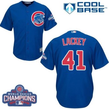 Cubs #41 John Lackey Blue Alternate 2016 World Series Champions Stitched Youth MLB Jersey Cubs #41 John Lackey Blue Alternate 2016 World Series Champions Stitched Youth MLB Jersey