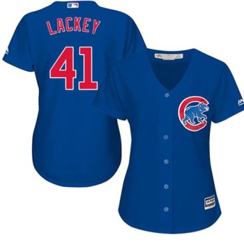 Cubs #41 John Lackey Blue Alternate Women's Stitched MLB Jersey Cubs #41 John Lackey Blue Alternate Women's Stitched MLB Jersey